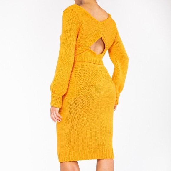 Chunky Sweater Knit Skirt Set - Picture 3 of 4